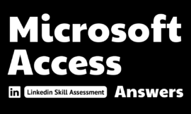 microsoft access linkedin quiz answers