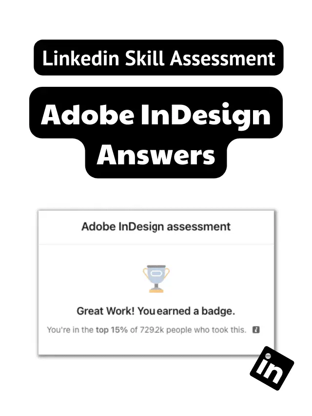 Linkedin adobe indesign assessment answers