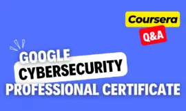 google cybersecurity professional certificate answers